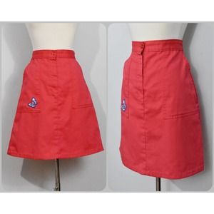 Sweet Orr Red Butterfly Applique Mini Skirt